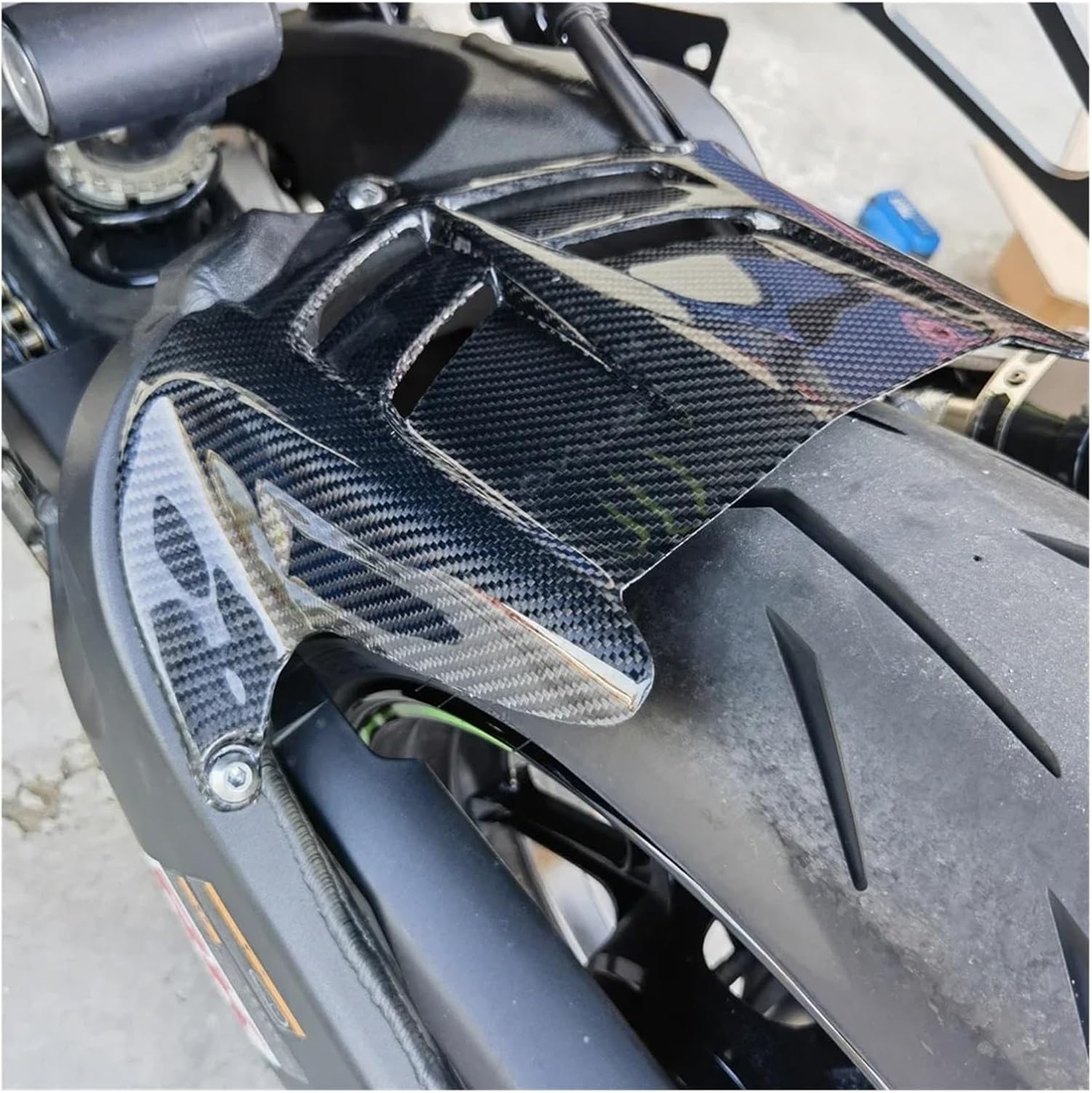 BCDE(んにちは) カーボンファイバー製オートバイ用リアフェンダー